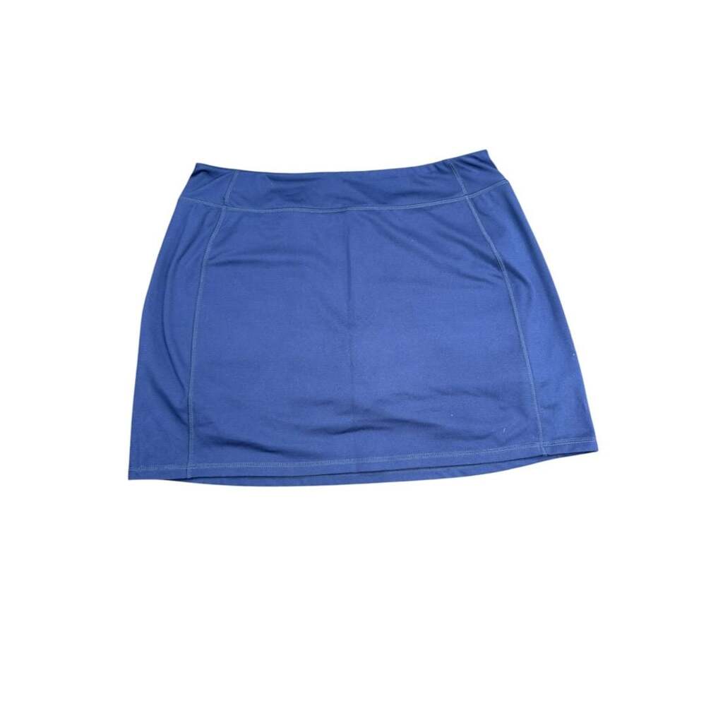 Lands' End Sport Skort Size M 10-12 Blue Athletic Tennis Skirt Pockets